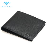 Dompet kulit asli penghalang RFID pria, Kustom mewah modis gaya sederhana dengan panjang pendek dan penutup penutup