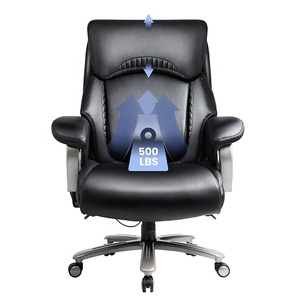 Silla de Oficina Ergonómica Ajustable de Diseño Moderno <span class=keywords><strong>y</strong></span> Lujoso, con Respaldo Alto, Tapizada en Cuero Sintético Negro <span class=keywords><strong>y</strong></span> Marrón, con Ruedas - Product Image 1