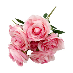 Ramo de Rosas Artificiales de 9 Cabezas, Flores de Seda de 43 cm de Altura, Simulación Realista, Decoraciones para Bodas - Product Image 2