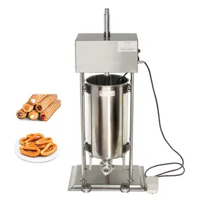 Stainless Steel Electric Manual Spanish Churros Maker Filler Latin Fruit Snack Machine With 3 Nozzles Commercial or Home Use