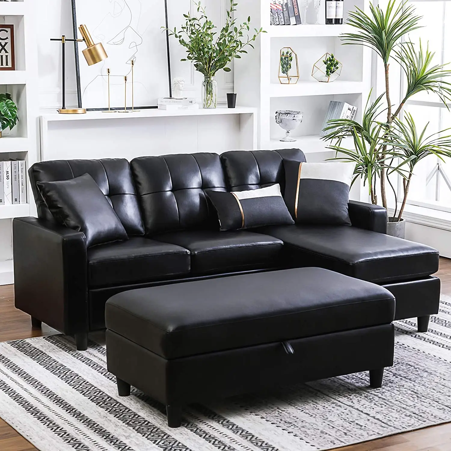 Heißer Verkauf Modernes Wohnzimmer Kunstleder Schnitts ofa setzt moderne Sofa garnitur für Wohnzimmer möbel