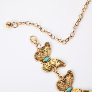 Nouvelle ceinture chaîne ajustable en métal pour femme, style western, pour robes et jeans - Ceintures chaîne turquoise - Product Image 4