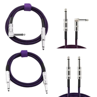 Colorful Blue Patch Electric Guitar Cable Low Noise Oxygen-free Copper Core Custom Length Fast Shipping