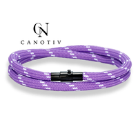 Bracelet en paracorde double couche turquoise et noir à rayures, avec boucle à dégagement rapide, pour sports de plein air, bracelet en corde tressée pour couple