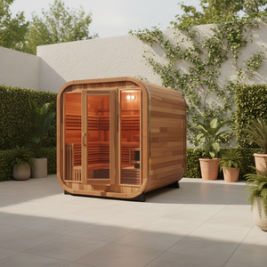 Sauna de Cedro Canadiense para 4-6 Personas, Sauna Tradicional en Forma de Cubo, Sauna de Vapor Caliente, Disponible en EE. UU. - Product Image 1