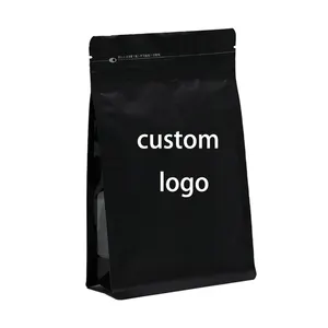 Custom Printed Coffee Bean Packaging Recyclable Square Bottom Box Pouch 200g 500g 1kg Coffee Bag 5lb