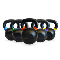 Kettlebell en fonte enduite de poudre personnalisée directement de l'usine, poids libres de gymnastique de style LB