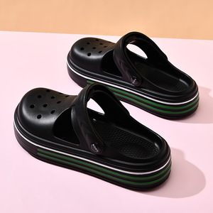 White Women's <b>Clogs</b> With Thick Soles EVA Breathable Closed Toe Outdoor Sandals - Product Image 3