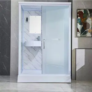 HDSAFE Prefab Shower Room Factory Matt Black Aluminium Mobile Modular Shower Unit With Toilet Shower Sink for Interior Exterior
