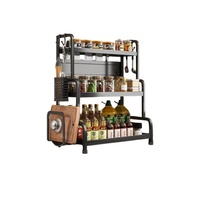 Étagère de rangement multifonctionnelle pour comptoir de cuisine, support à épices, rangement pour couteaux et baguettes, étagère domestique multicouche