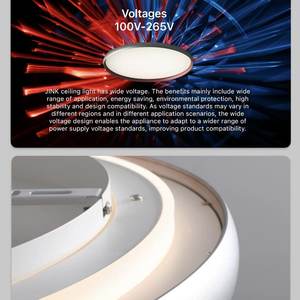 Plafonnier intelligent Matter+Thread Green Rice Full Spectrum <span class=keywords><strong>HomeKit</strong></span> en aluminium et acrylique ultra-fin pour chambre et salon - Product Image 4