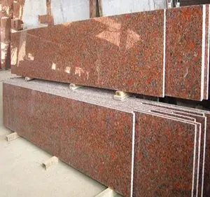Piastrelle per pavimenti in granito di colore rosso lucido lastre personalizzate in granito rosso lucido Fortune