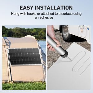 600W (6*100W) Flexible Solar Panels 18V 9BB Monocrystalline for <b>12V</b> <b>Battery</b> Charging, Semi-Flexible ETFE - Product Image 3