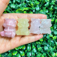 Vente en gros de mini hamster souris en obsidienne sculptée à la main en cristal naturel de 3cm pour la décoration et la vente