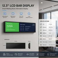Pantalla LCD de 12.3 Pulgadas, 600cd/m2, WiFi, USB, para Publicidad Multimedia en Ascensores, Ultra Ancha y Estirada