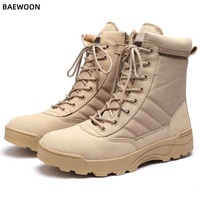 BAEWOON TB36 Bottes tactiques d'entraînement pour hommes et femmes, bottes tactiques de camping et de randonnée, chaussures de randonnée, bottes du désert