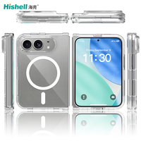 Coque de téléphone portable magnétique transparente, fine, avec protection contre les chutes, logo personnalisé d'usine OEM pour iPhone Fold