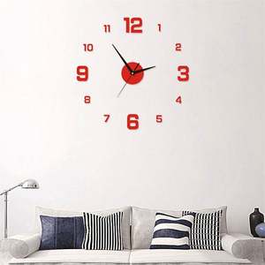 Horloge murale moderne 2024, design 3D, horloge à quartz DIY, montres tendance, autocollants en miroir acrylique, décoration de salon, horloge - Product Image 4