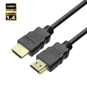 كابل HDMI عالي الجودة بأقل سعر 1080P كابل توصيل HDMI مطلي بالذهب لربط الهاتف والتلفاز والكاميرا