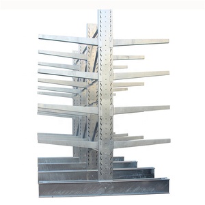 مستودع في الهواء الطلق رف تخزين الأنابيب المجلفنة الصناعية الصلب أرفف الذراع الكابولي - Product Image 1