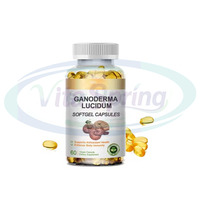VitaSpring Reishi Capsules d'extrait de champignon Ganoderma Lucidum Booster immunitaire Supplément à base de plantes Ganoderma Lucidum Softgel