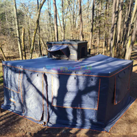 Carpa de Techo Rígida para 3 Personas, Carpa de Techo Grande con Paneles Solares, Carpa de Techo Impermeable y Resistente para Acampar al Aire Libre