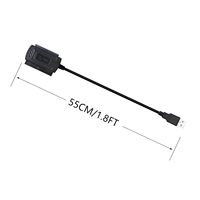 USB 2,0 SATA IDE Cable Adaptador convertidor 1,8 pies negro USB 2,5/3,5/5.25in IDE SATA Cable adaptador para electrónica de consumo