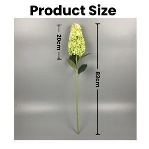 Flor Artificial de Hortensia Pagoda al por Mayor, 82 cm, Blanca y Verde, de Tela de Seda, para Decoración de Fiestas, Hogar y Bodas - Product Image 2