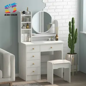 2021 New Arrival Dressing Table Set Delicate Vanity Dresser Makeup Table With Lighted W08H169