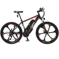Vélo de montagne électrique en alliage d'aluminium de 26 pouces en provenance de Chine, super léger, batterie au lithium 48v, moteur intégré dans le moyeu arrière, vélo électrique