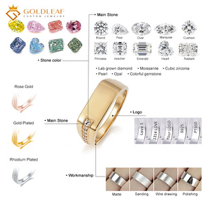 Anillo de Boda Unisex Chapado en Oro Amarillo de 14K y 18K con Diamante Cultivado en Laboratorio de Corte Redondo, Certificado por IGI, de Goldleafgem - Product Image 5