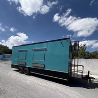 Camion de cuisine mobile en fibre de verre pour hot-dogs, pizzas, grillades et autres plats rapides