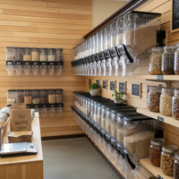 Distributeur de céréales et de bonbons en vrac à gravité, en plastique de qualité alimentaire, écologique, de capacité moyenne