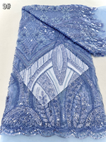 NI.AI nouveau Design Nigeria Tulle Net dentelle perlée séquence maille dentelle tissu pour les femmes robe de mariée matériel