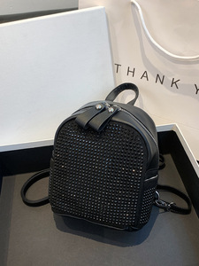 Bright Street Trend Fashion Western Style Summer New Simple <b>Large</b> <b>Capacity</b> Casual Rhinestone PU <b>Backpack</b> Tanjing - Product Image 6