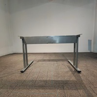 Pieds de table télescopiques en fer à colonne unique, modernes, extensibles et réglables, avec cadre de bureau thermolaqué, base de table robuste pour la maison et le bureau