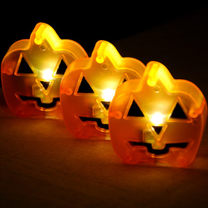 Halloween party <b>decorations</b>, LED electronic night <b>light</b>, new pumpkin lamp, atmospheric pumpkin ornament, flat pumpkin candle - Product Image 4