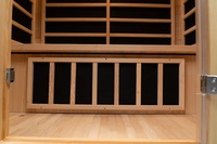 Sauna de infrarrojos lejanos para 3 personas, de madera de hemlock, espectro completo, para spa en casa, suministro de fábrica.