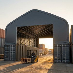 Tenda <span class=keywords><strong>in</strong></span> Tessuto per Edilizia, Riparo, Magazzino, Container, Porta Container, Fienile, Tettoia per Bestiame, Resistente agli Uragani, Ignifuga, <span class=keywords><strong>in</strong></span> Acciaio Zincato Resistente al Sale - Product Image 6