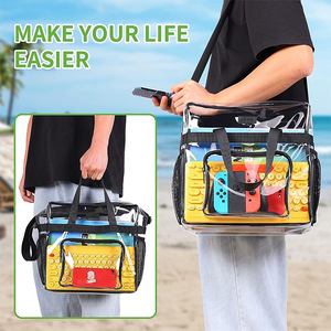 Borsa a tracolla da donna di moda DICHOS nuova custodia per il trucco in PVC <span class=keywords><strong>trasparente</strong></span> con chiusura a cerniera con motivo impermeabile Logo da viaggio - Product Image 2