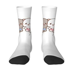Calcetines Personalizados para Hombre y Mujer, Calcetín <span class=keywords><strong>de</strong></span> Gato Mochi, Melocotón y Goma, Antibacteriano, Cálido, Divertido, Novedad, Suministro ODM - Product Image 1
