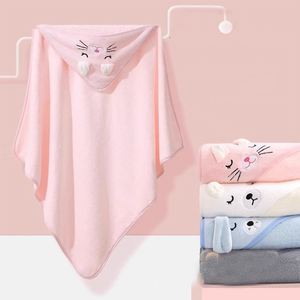 <span class=keywords><strong>Poncho</strong></span> pour enfants personnalisé OEM avec motif d'animaux <span class=keywords><strong>de</strong></span> dessin animé, serviette <span class=keywords><strong>de</strong></span> <span class=keywords><strong>bain</strong></span> en polaire douce, séchage rapide, capuche tricotée pour la salle <span class=keywords><strong>de</strong></span> <span class=keywords><strong>bain</strong></span> du bébé - Product Image 5