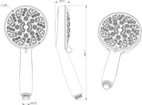 Pommeau de douche spa 6 fonctions en plastique ABS chromé avec massage à haute pression poli mitigeur robinets électriques pour appartements
