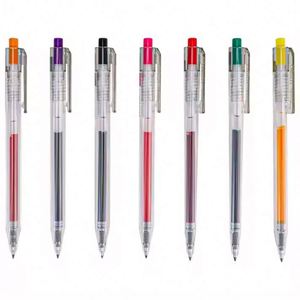 Wholesale 0.7mm Blue Ink Roller Black Neutral Gel <b>Pens</b> Smooth Writing School Supplies Stationery <b>Pen</b> Custom Logo Plastic 0.5mm - Product Image 4