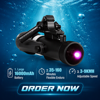 Scooter sous-marin portable haute vitesse avec batterie amovible pour la plongée en apnée et l'exploration océanique pour adultes
