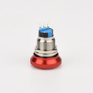 Interrupteur à bouton-poussoir en métal, verrouillable, 22 mm, bouton d'arrêt d'urgence rouge en forme de champignon - Product Image 4