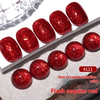 Vernis à ongles UV de haute qualité XEIJAYI 15ml, paillettes blanches et rouges, style français luxueux, nail art longue durée, fournitures pour ongles