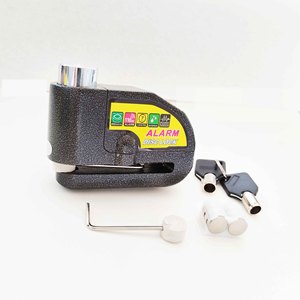 Kunci <span class=keywords><strong>Alarm</strong></span> Anti Maling Sepeda Berbahan Aluminium Alloy Tahan Air dengan Pengoperasian Kunci - Product Image 1