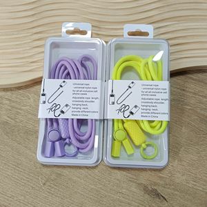 สายคล้องโทรศัพท์แบบปรับได้ สายคล้องคอแบบยืดหดได้ สายคล้องโทรศัพท์แบบกล่อง ป้องกันการสูญหาย สายคล้องด้านข้างและด้านหลังที่แข็งแรง - Product Image 5