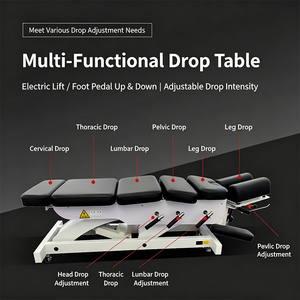 Table de chiropratique multi-sections à prix avantageux pour la manipulation vertébrale, idéale pour les cliniques de chiropratique et de physiothérapie - Product Image 2